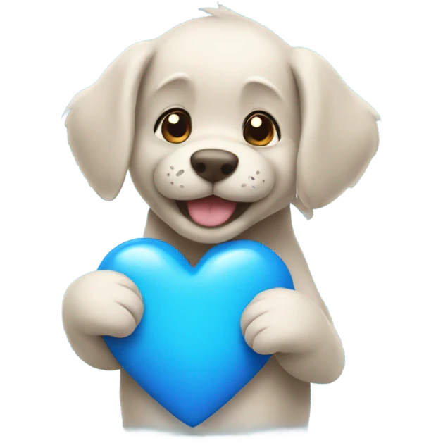 blue heart with paw emoji