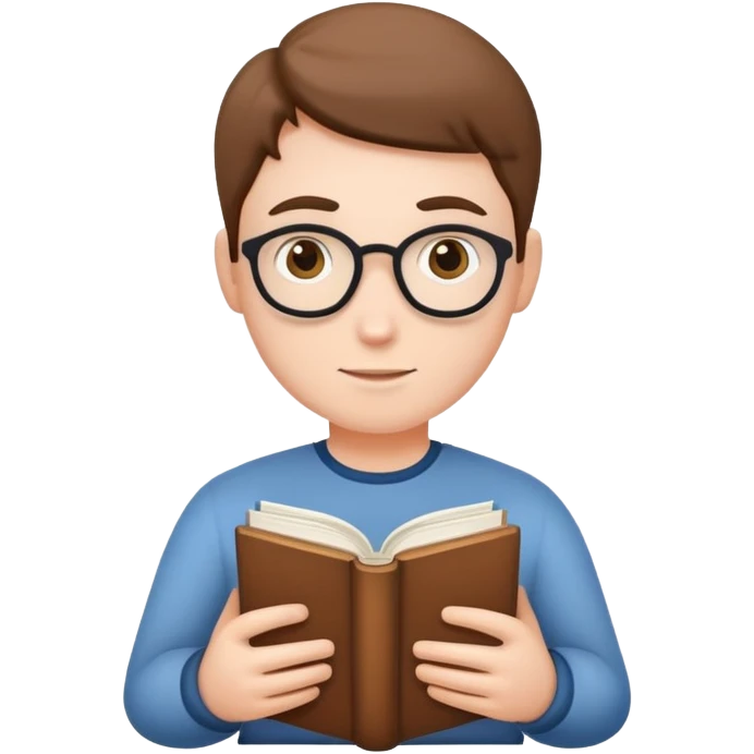 Человек с книгой в руках emoji
