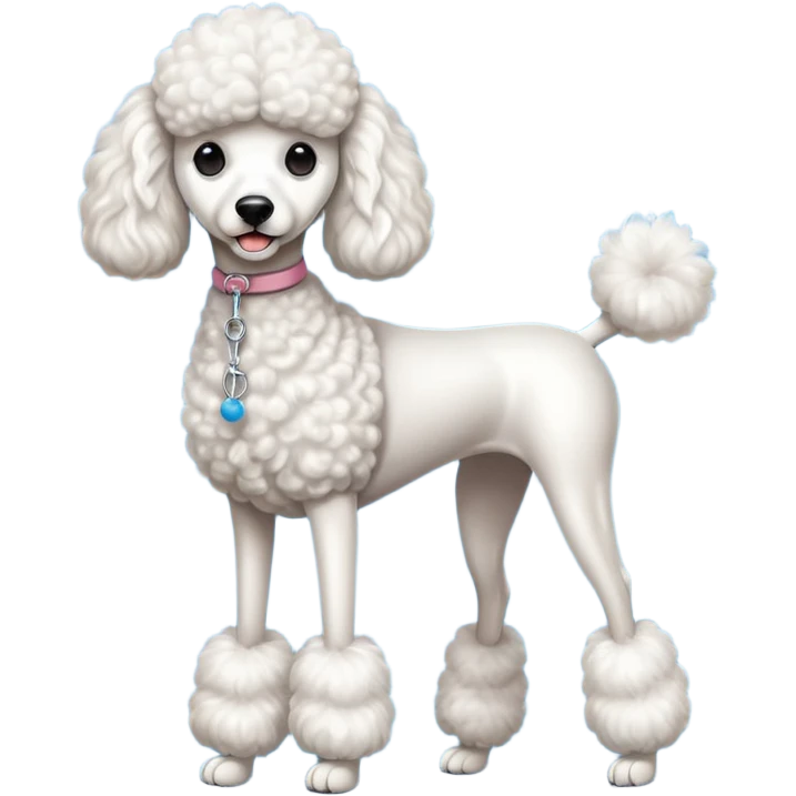 Poodle with very very long legs emoji