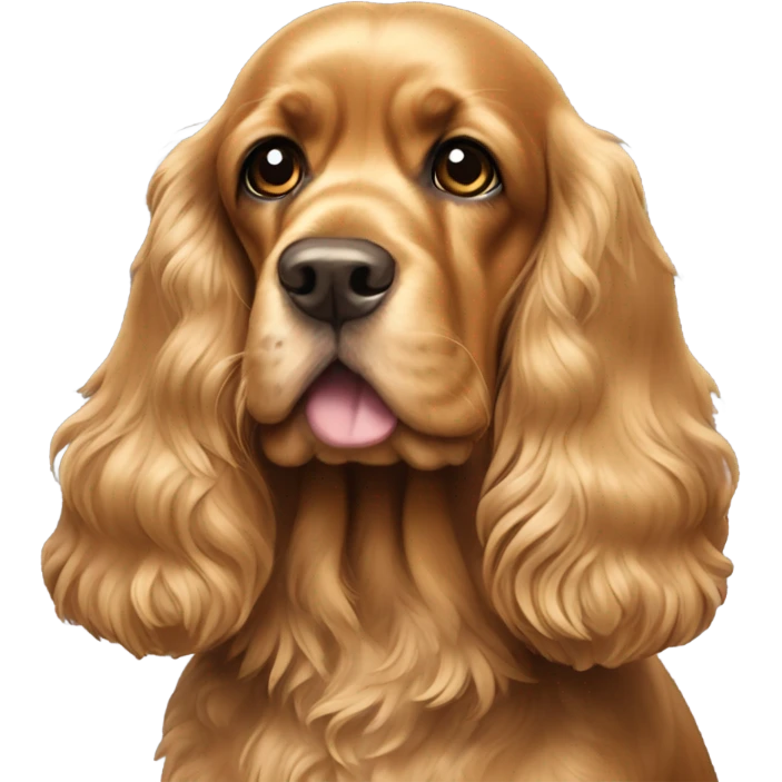 Dog-golden-english-cocker-spaniel-standing emoji