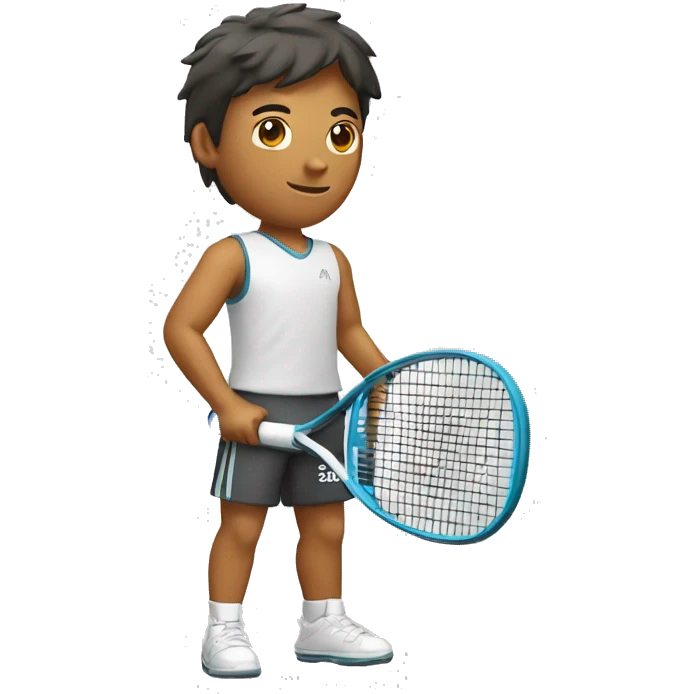 sport player's back symmetric holding racquet in front emoji