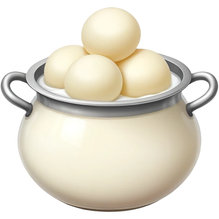 a pot filled with rasgulla and make it so that i can use in my react project emoji