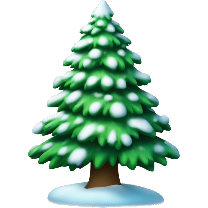 snowed on christmas tree emoji
