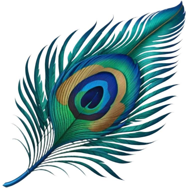Peacock feather imoj emoji