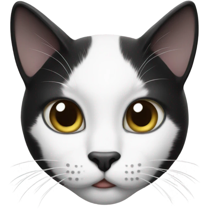 Black and white cat  emoji