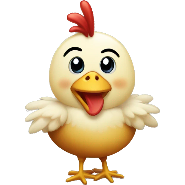 smiling chicken emoji