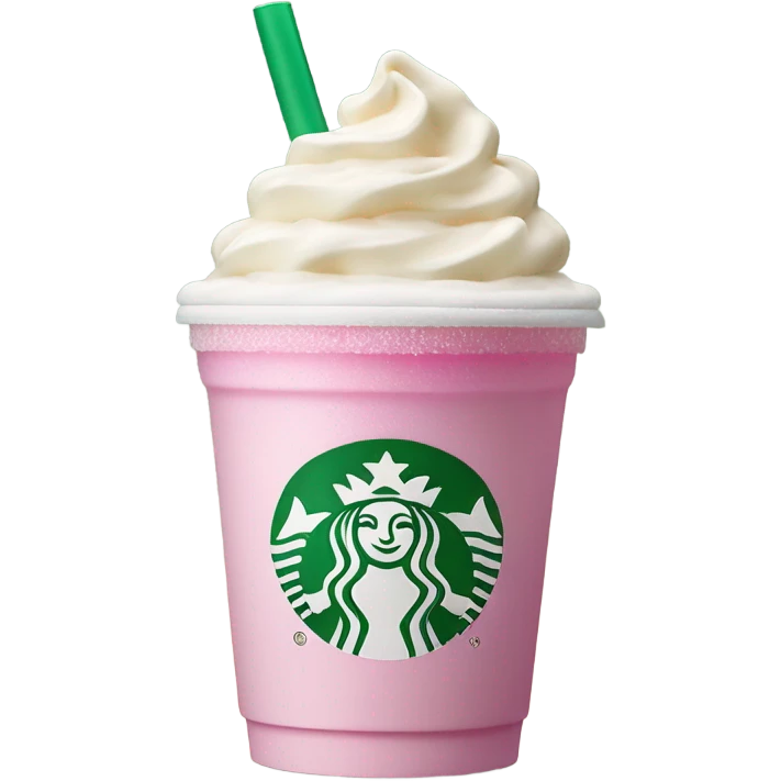 starbucks pink drink with vanilla cold foam emoji