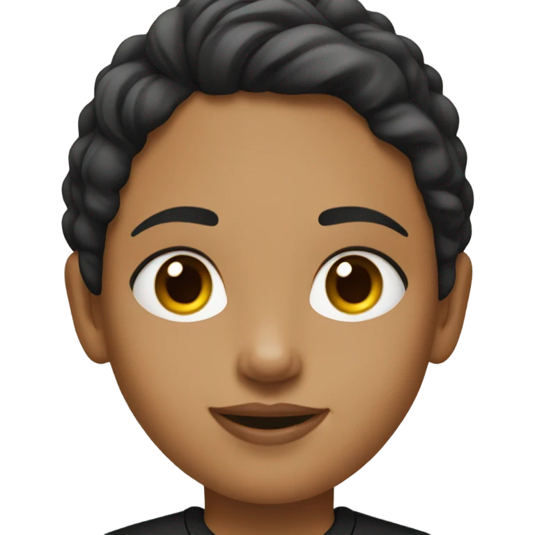 A girl with a black nike T-shirt emoji