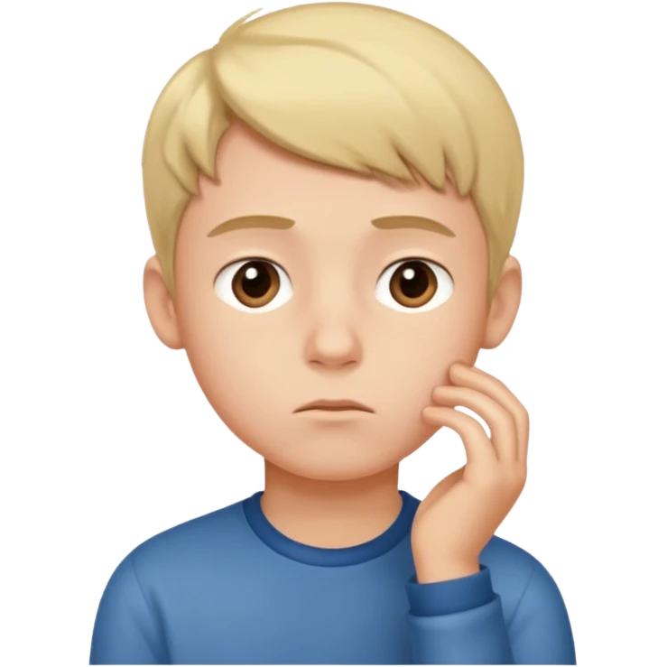 boy thinking emoji