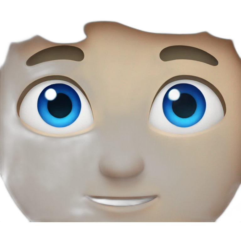 A guy with blue eyes emoji
