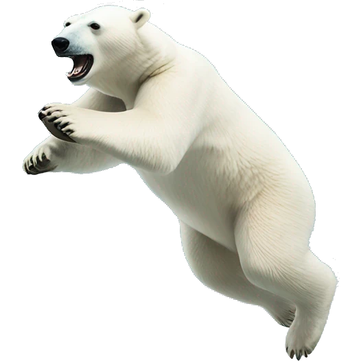 Polar bear jumping in the water  emoji