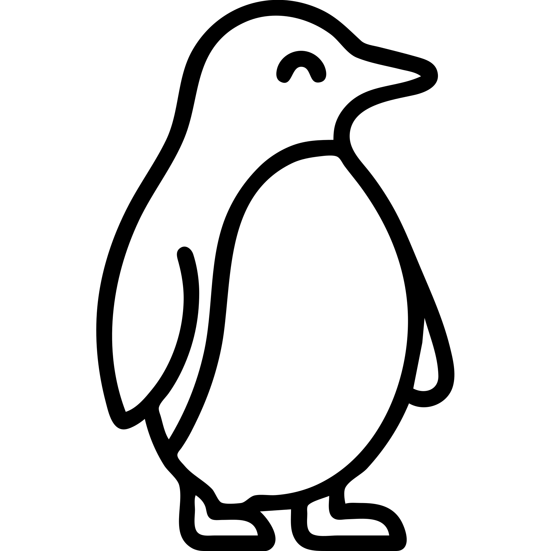outlined penguin icon, clean lines, no fill emoji