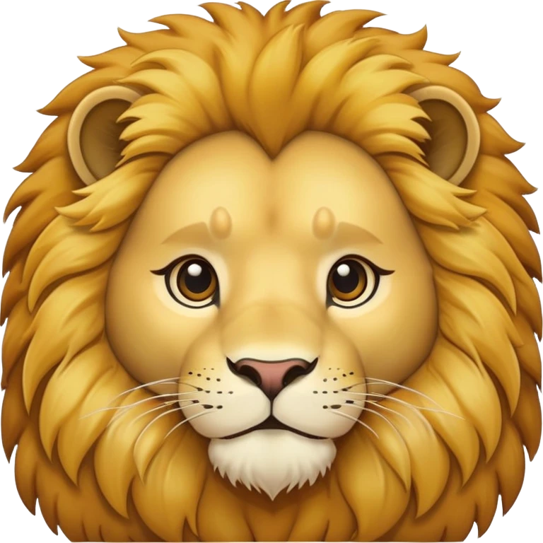 A very tame, cute lion emoji