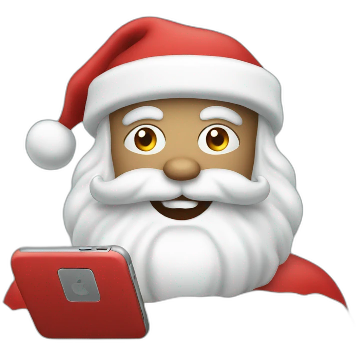 Santa Claus with celular  emoji