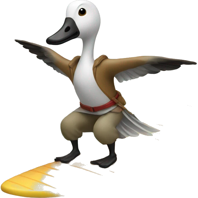 geese surfer emoji
