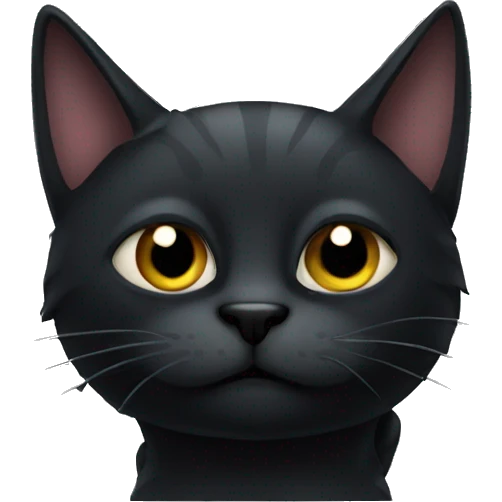 Dark cat  emoji