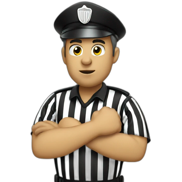 referee blows whistle emoji