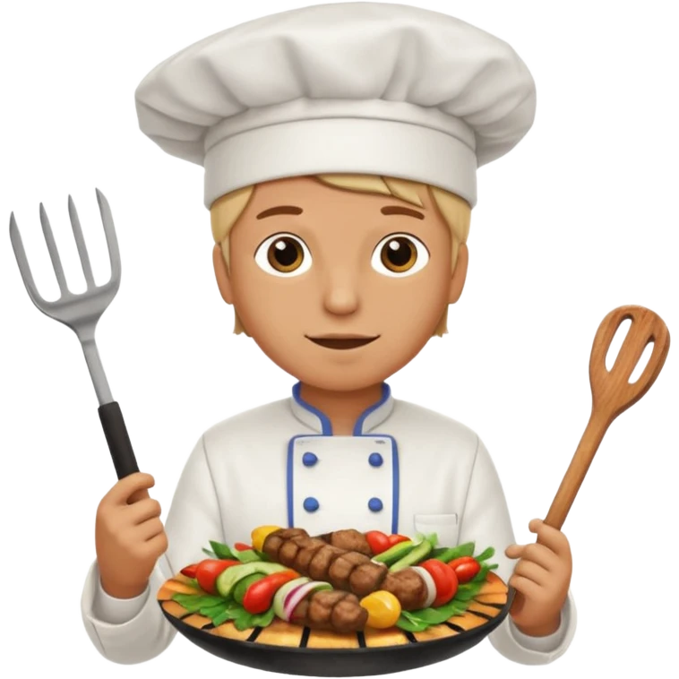 Grilling person like a kebab emoji