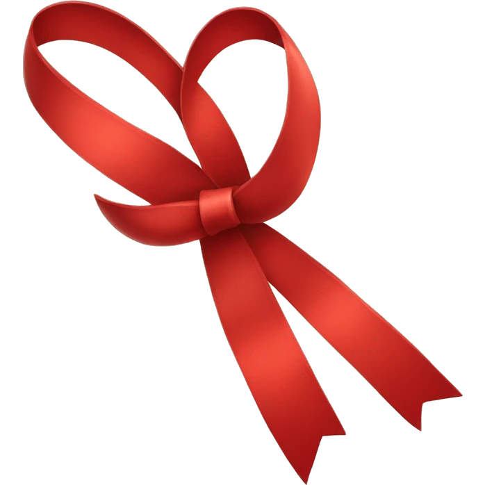 Red ribbon bow emoji