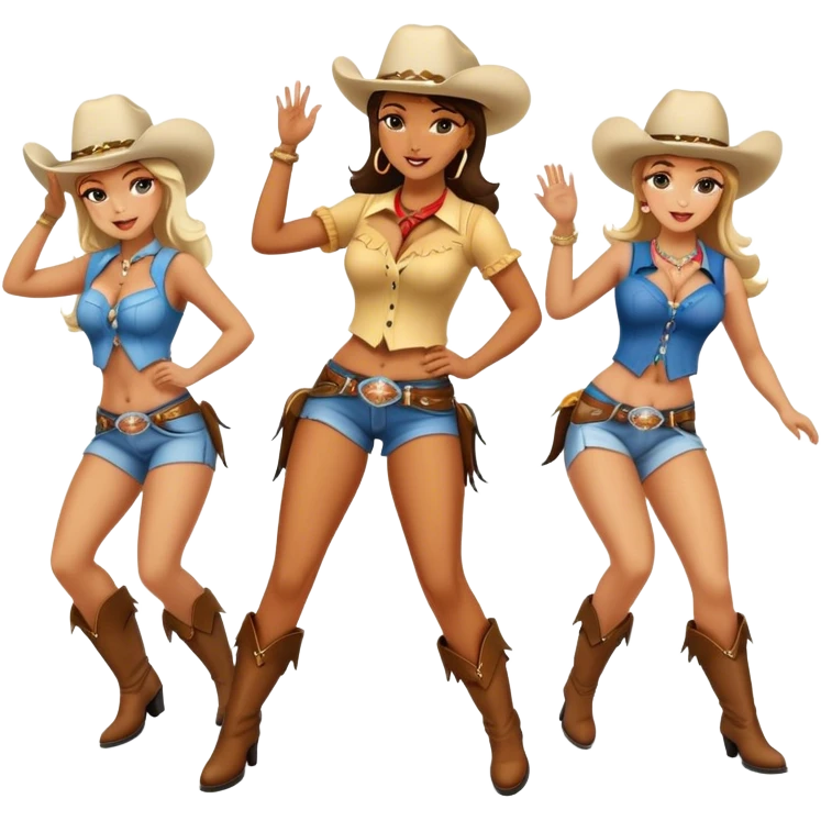 Women at the rodeo dancing  emoji