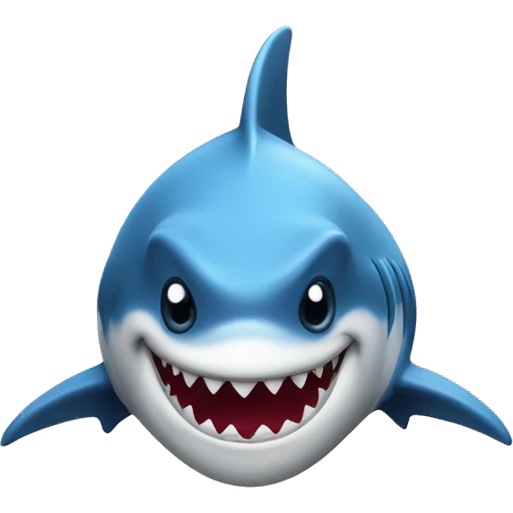 Un requin avec des cœurs sur les yeux emoji