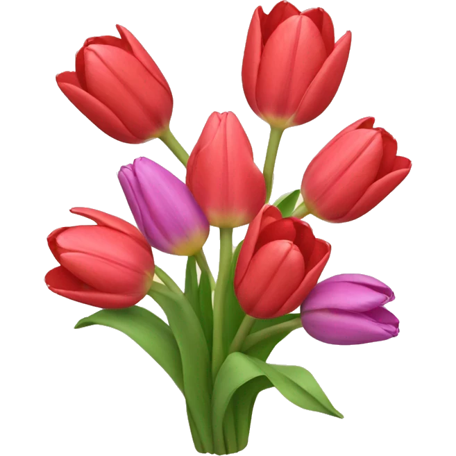 Tulip bouquet emoji