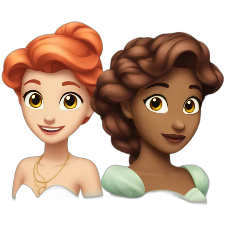 vayana and ariel disney emoji