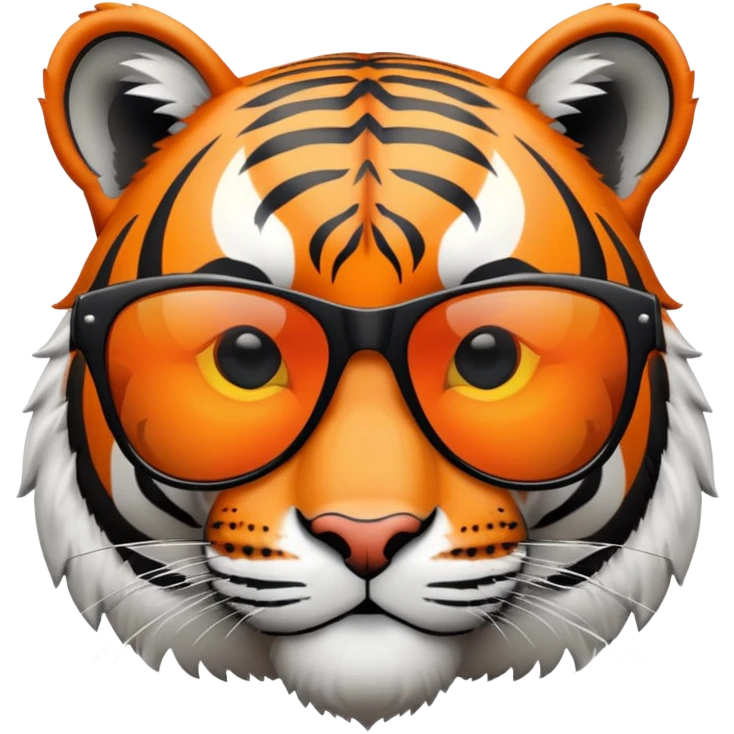Tiger with sunglasses emoji