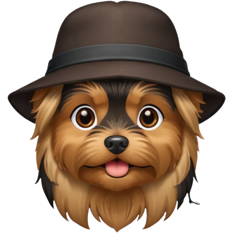 Yorkshire wearing a hat emoji