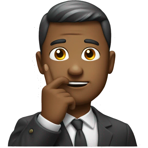 Smart person finger on head emoji