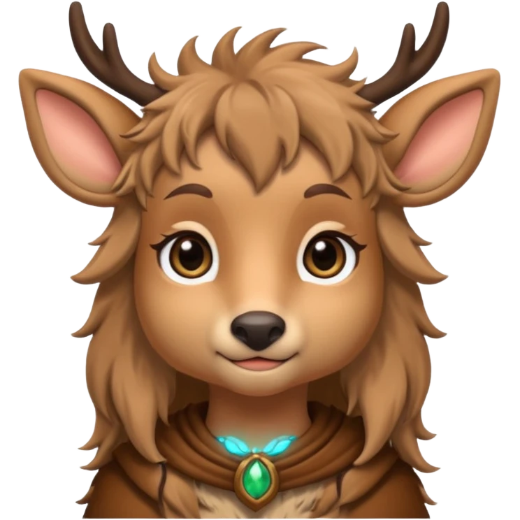 Adult Cute Druid human like fawn emoji