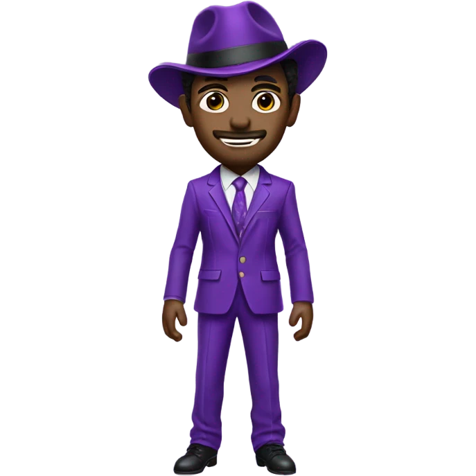 Pimp cricket purple suit  emoji