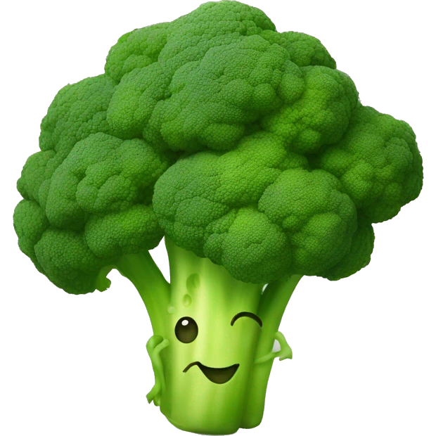 Broccoli and smileyface emoji