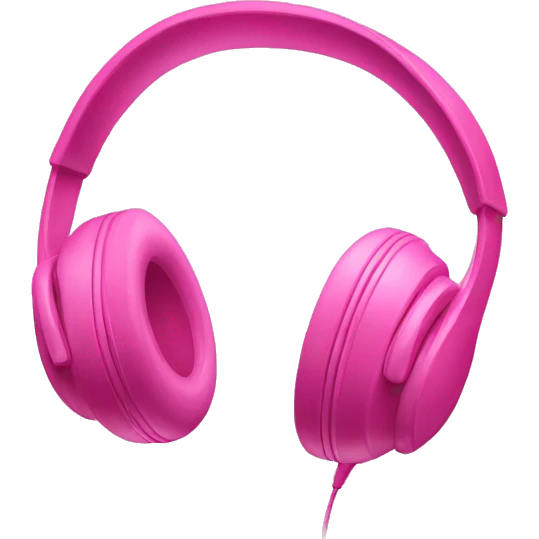Pink headphones emoji