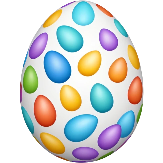 Easter egg with different color emoji