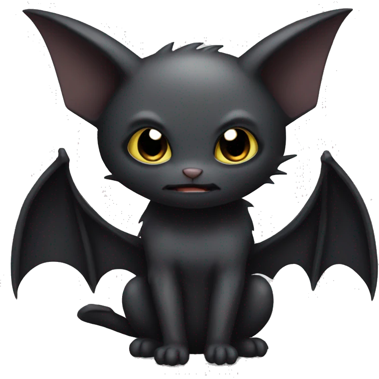 Black bat-cat Pokémon emoji