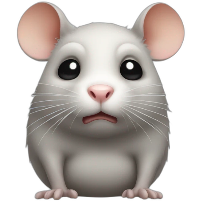 angry fat rat with black eyes emoji
