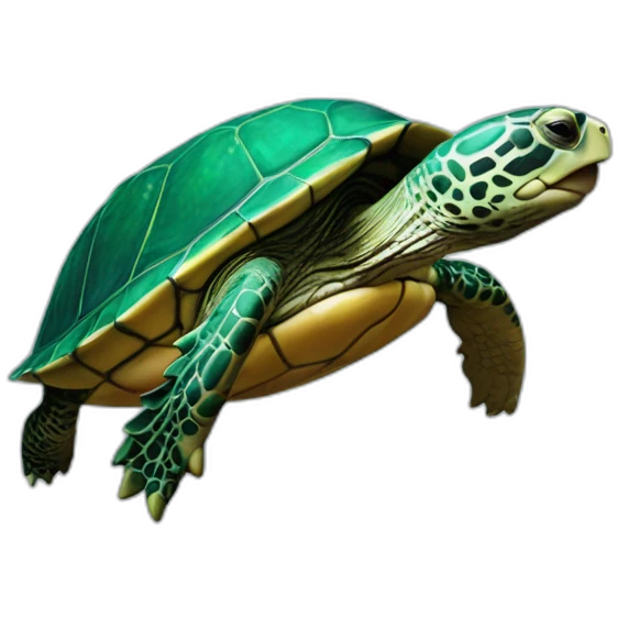 tortue sur un ourse emoji