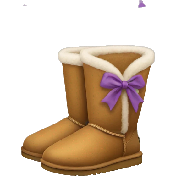 Ugg boots with bows emoji