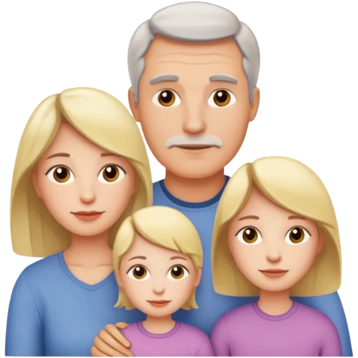 Familia un papá una mamá y una hija grande  emoji
