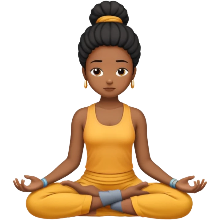 black girl meditating emoji