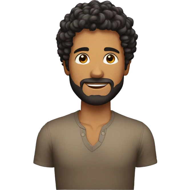 HOMBRE CABELLO RIZADO emoji