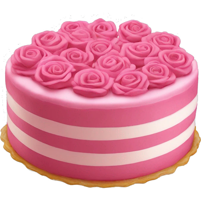 Tarta grande rosa emoji