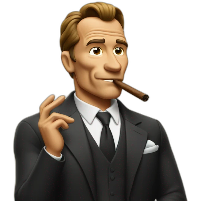 arnold shwrceneger smokes a cigar emoji