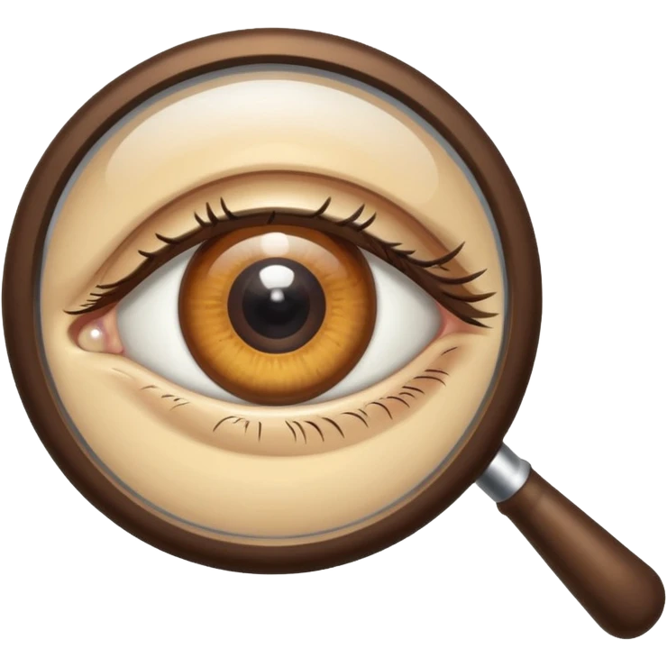 magnifying glass with eye emoji