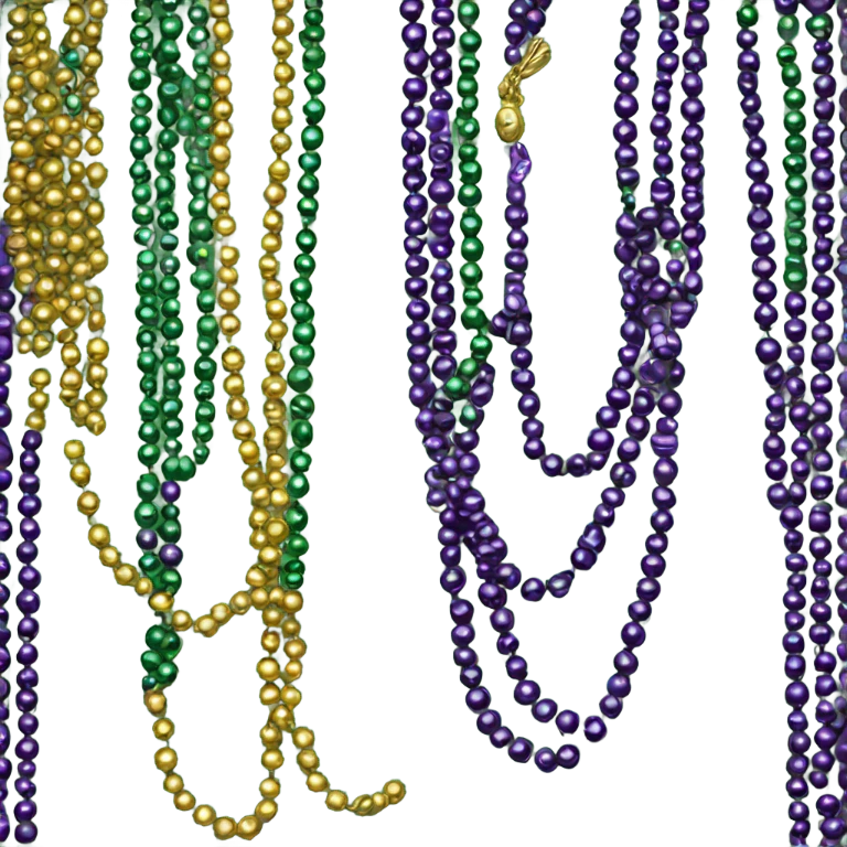 Mardi Gras beads emoji