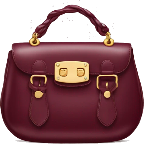 aesthetic burgundy miu miu purse   emoji