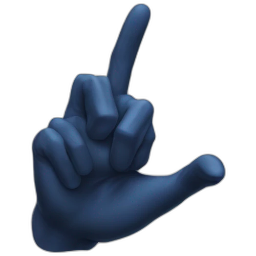 spidermans hand pointing emoji