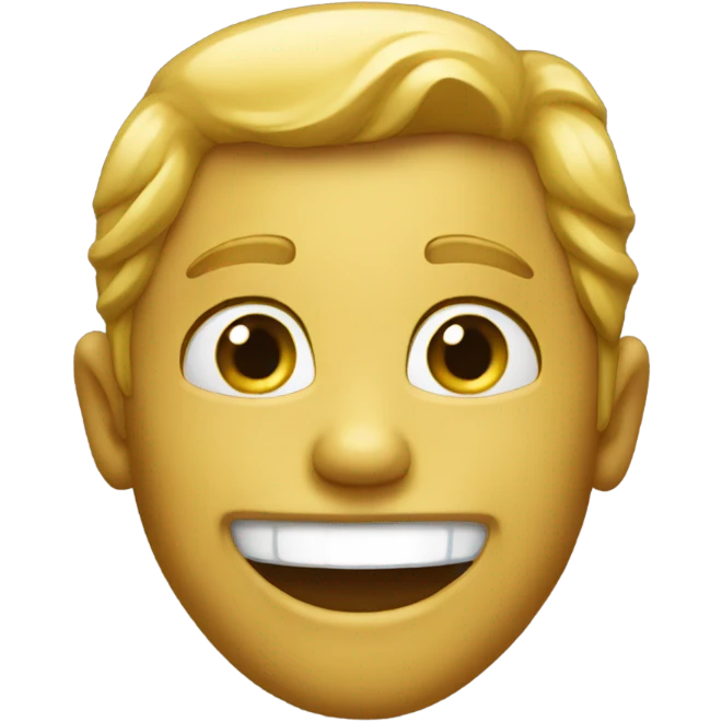 Golden smile emoji