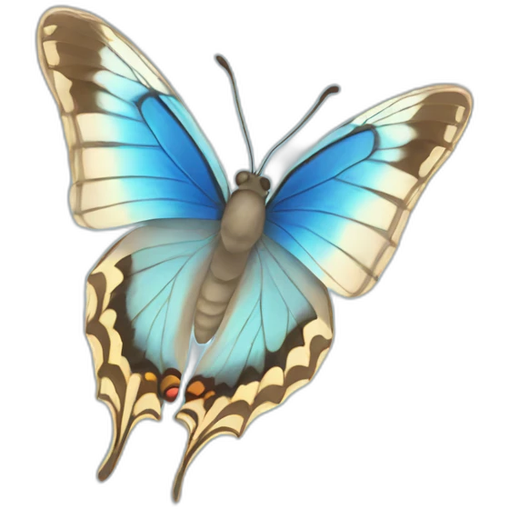 blue butterfly emoji